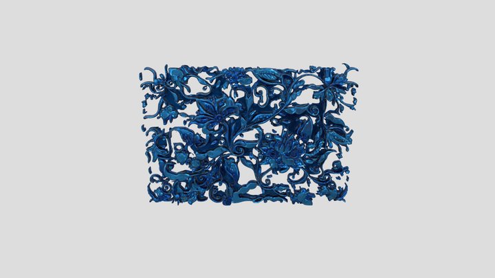 Blue Floral Ornament – Modèle 3D gratuit STL