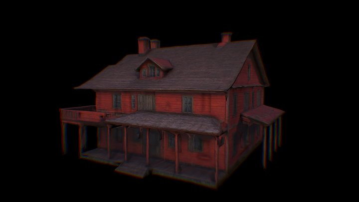 Old Wooden House 06 (Farm house) 3D Model