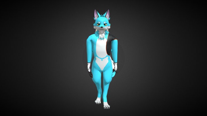 Blue Wolf (Ray) 3D Model