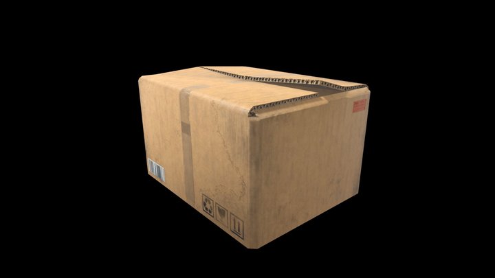 Carton Box_05_Closed 3D Model