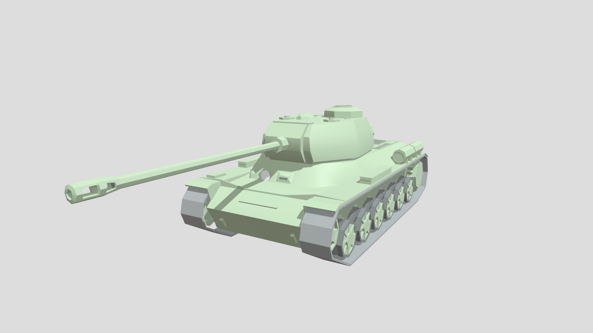 Low-poly IS-1 Soviet Tank