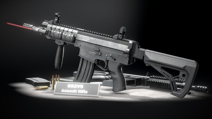 SS2 V5 Assault Rifle 3D Model