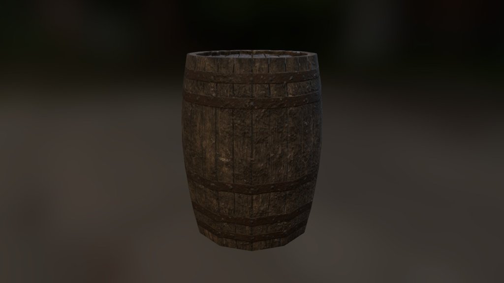 Game Asset - Old Barrel