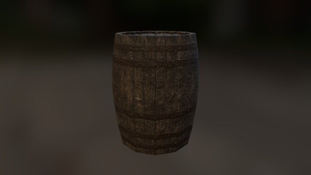 Game Asset - Old Barrel 3D Model