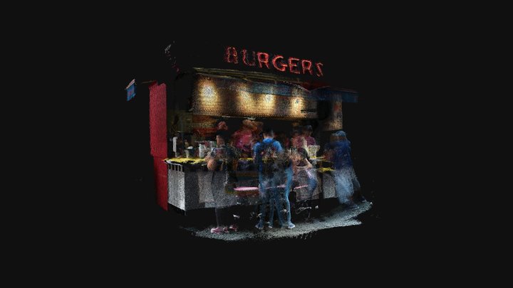 Burger Stand - Times Square, NYC 3D Model