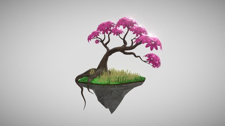 Pink Blossom Tree 3D Model
