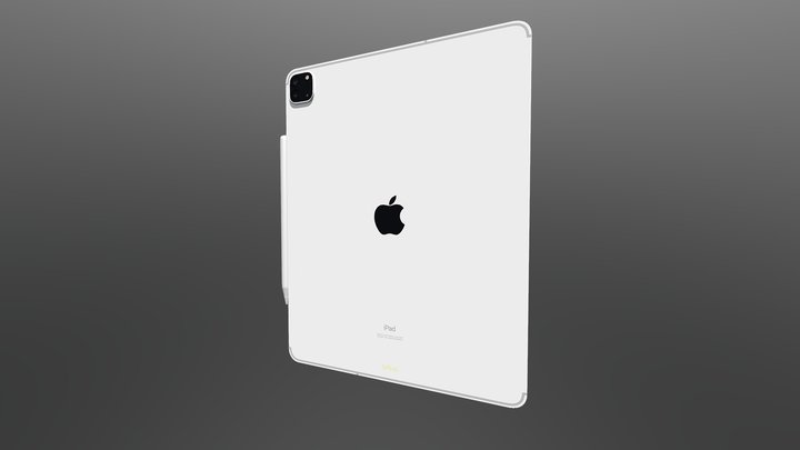iPad Pro 4th generation (2020) + Apple Pencil 3D Model