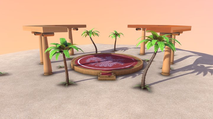 Beach Battle Arena/Stage 3D Model