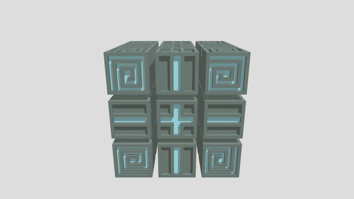 Active Runic Cube 3D Model