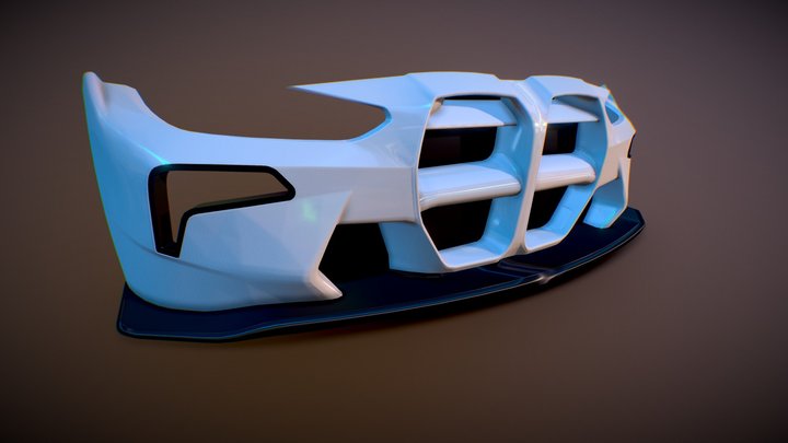 BMW M4 GT3_Car_Front Bumper 3D Model