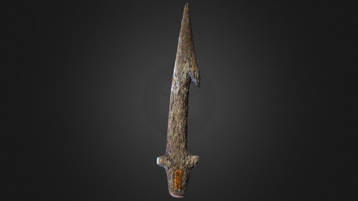 Arpón multidentado decorado 3D Model