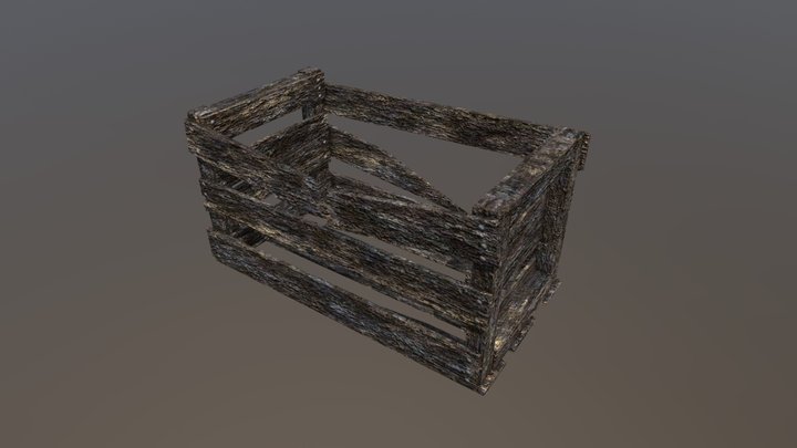 Wooden Crate 3D Model