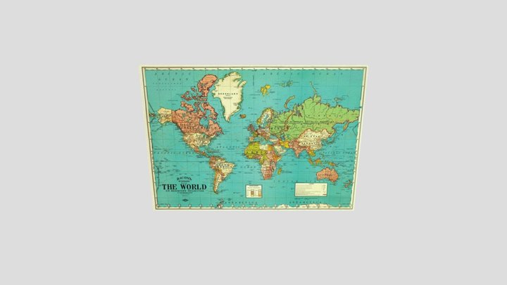 World Map 3D Model