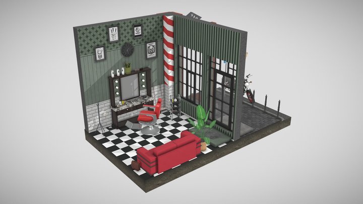 BARBERSHOP 3D Model