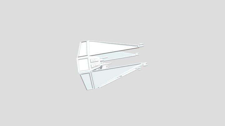 TIE INTERCEPTOR low poly 3D model 3D Model