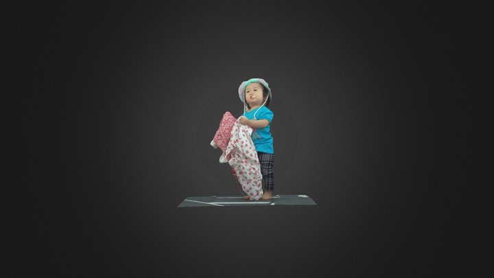 child playing with dress 3D Model