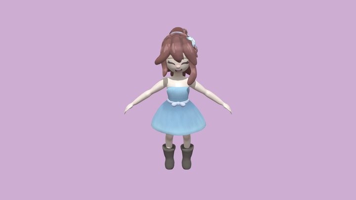 Happy Girl 3D Model
