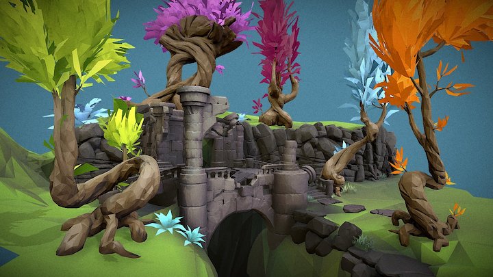 A Magical Forest 3D Model