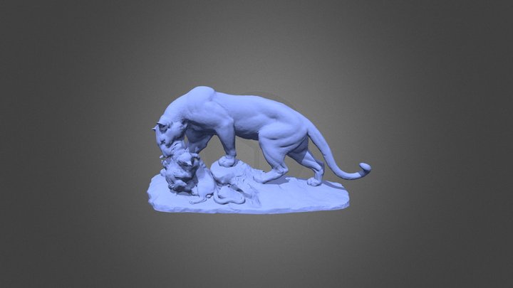 Panther Sculpture 3D Model