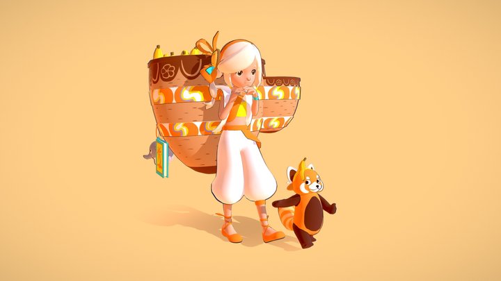 Aviana the Babana merchant - Ni no Kuni 3D Model