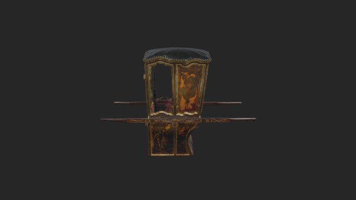 Lektyka, Francja, 2. poł. XVIII w. 3D Model
