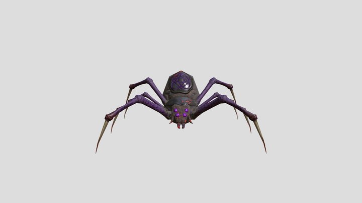 Low Poly Spider 3D Model