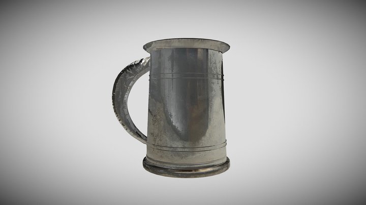Beer Mug Metal 3D Model