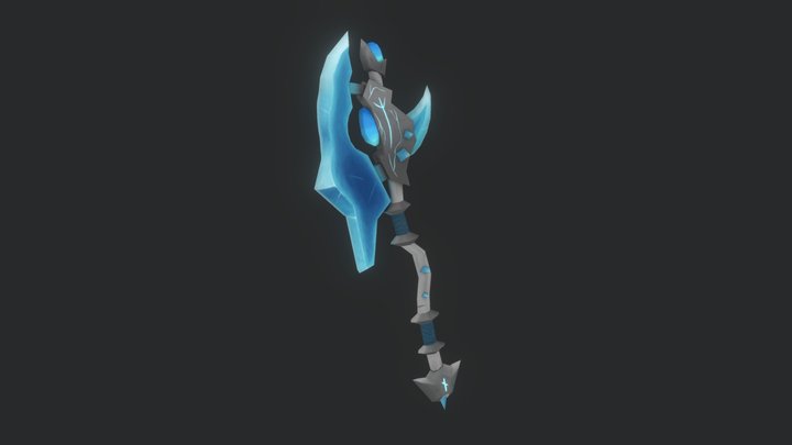 Ice Battle Axe 3D Model