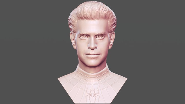 Spider-Man Andrew Garfield bust for 3D printing 3D Model