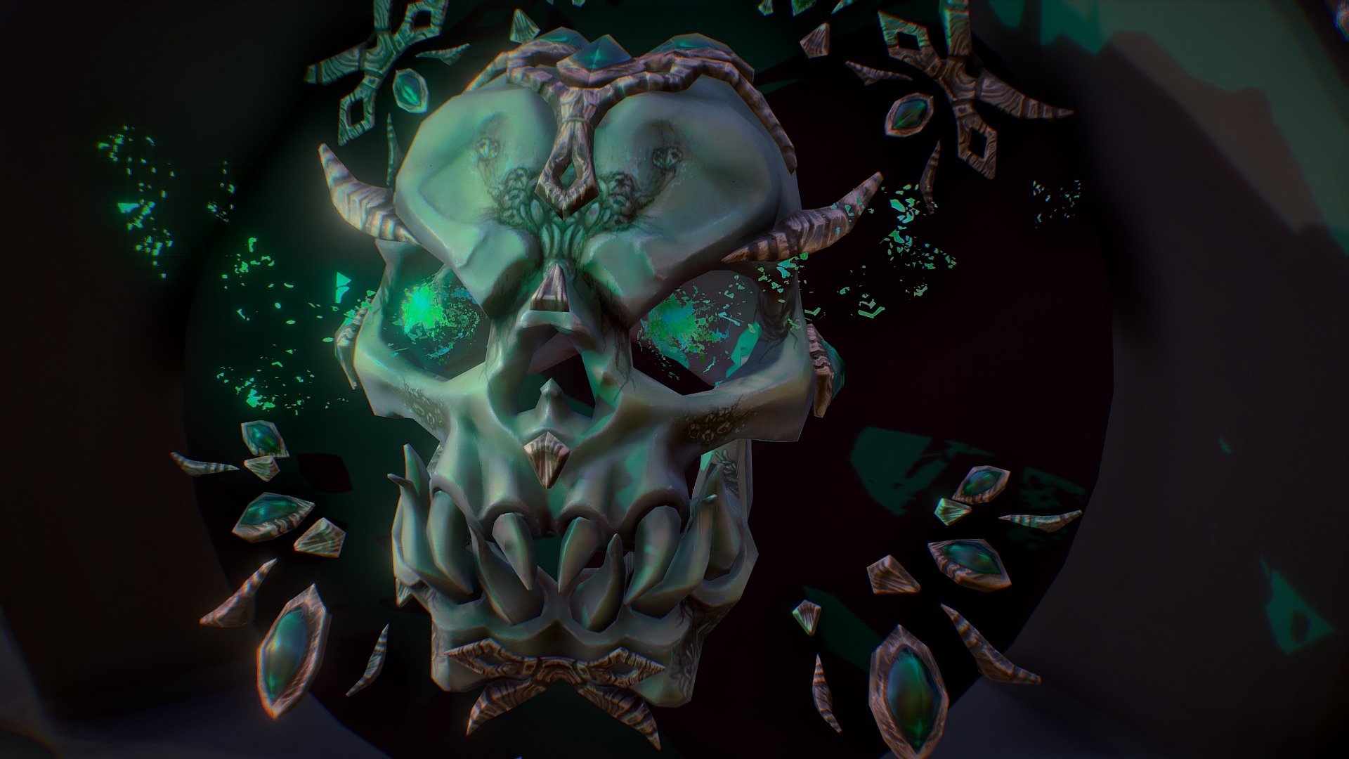 💀💀💀 Fantasy Vampire Skull 💀💀💀 - 3D model by Larolei Low Poly (@strix567 ...