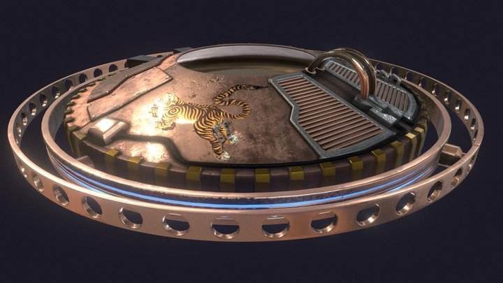 Steampunk Ship (No Scratches) 3D Model