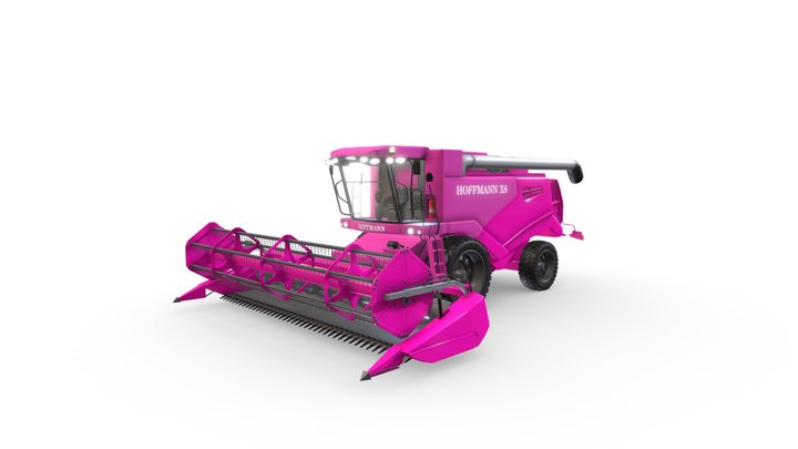 HOFFMANN Harvester X8. Colour PINK THUNDER 3D Model