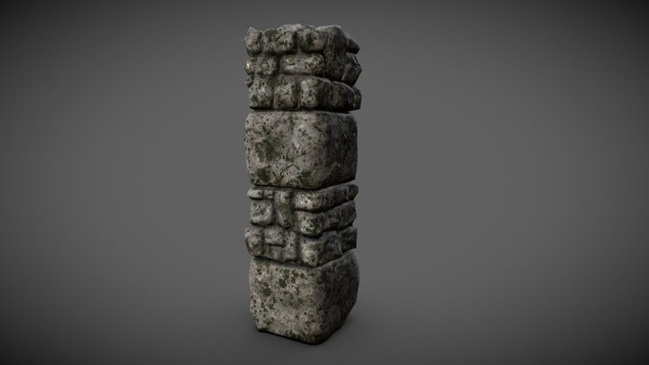 Stone Pillar High 3D Model
