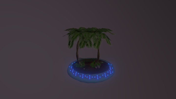 Night time beach biome! 3D Model