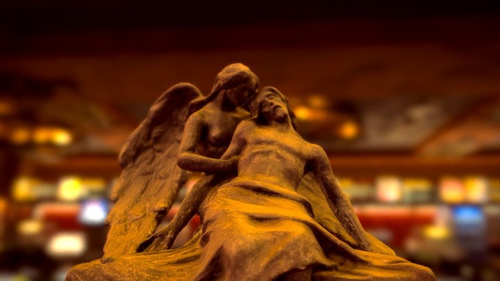 Funeral Statuette Candle Holder 3D Model