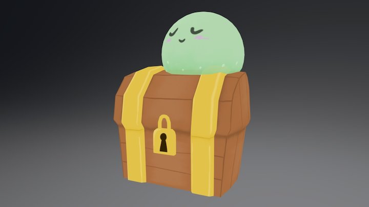 Blob And Chest 3D Model
