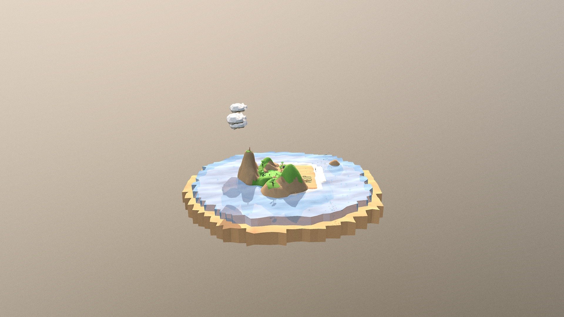 Uninhabited island