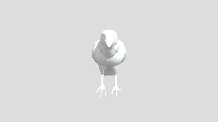 Three Eye Raven 3D Model