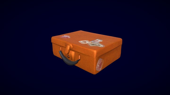 "Abandoned Memories" Travel Leather Suitcase 3D Model