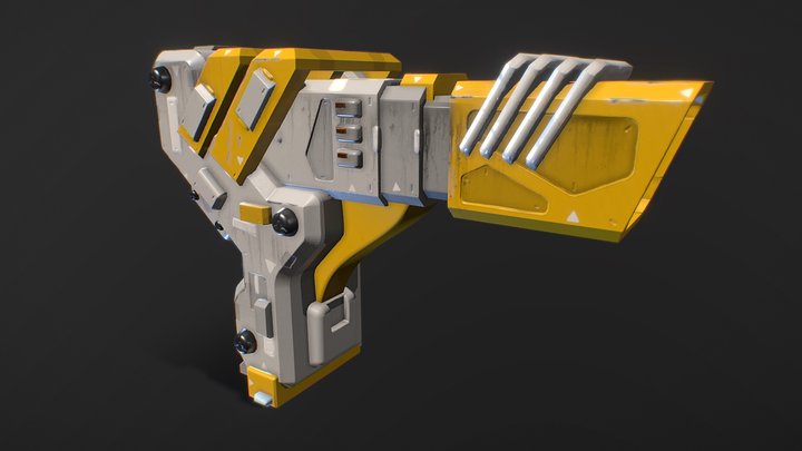 Sci-fi gun model 3D Model