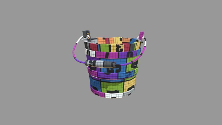 Bucket High Poly 3D Model