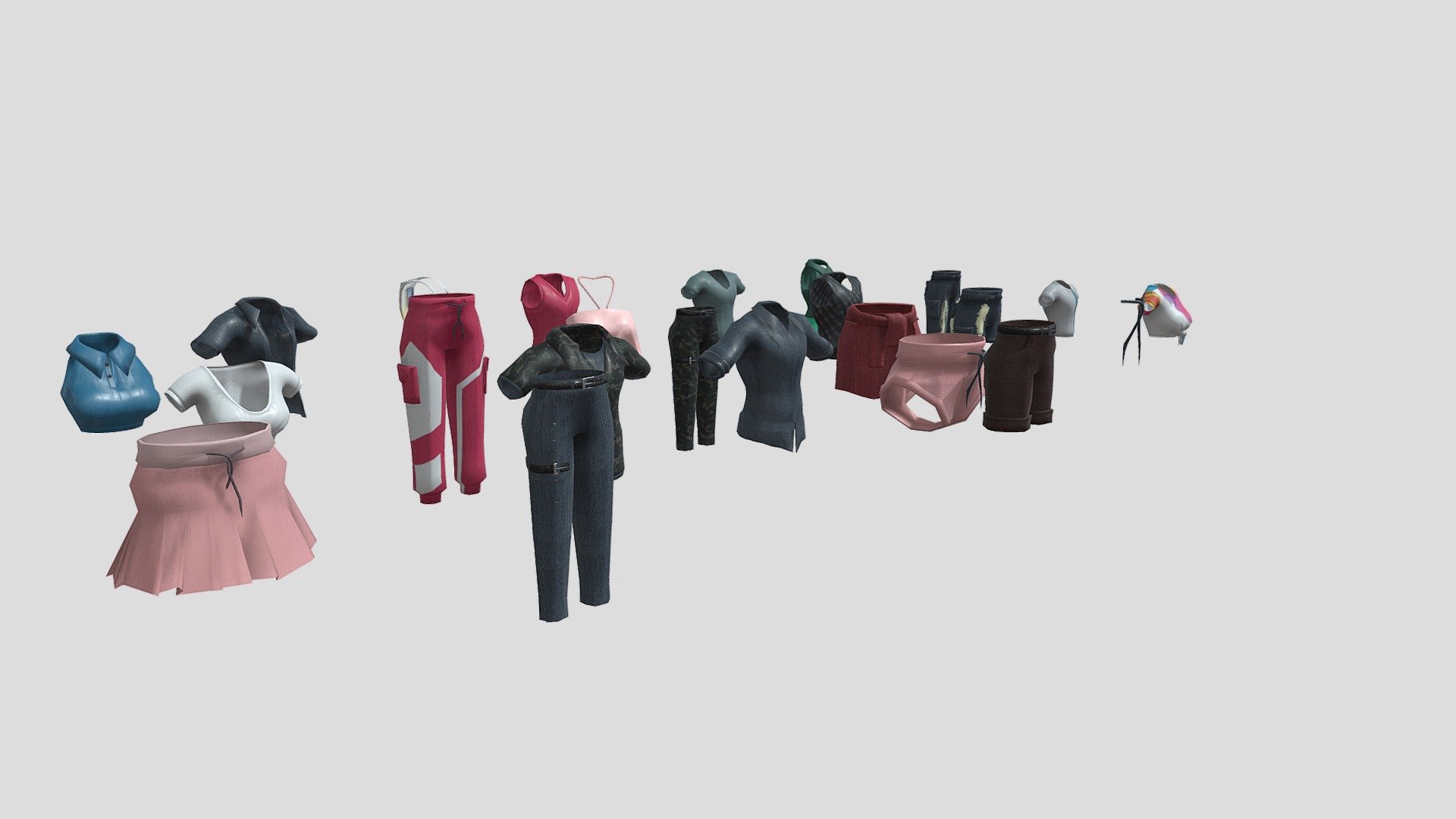 a collection of cloth models with pbr textures - Buy Royalty Free 3D ...