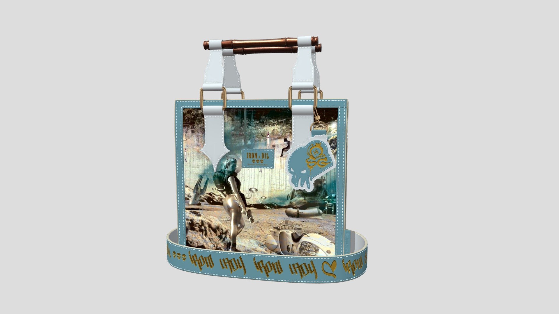 Fly my to the moon bag — Sketchfab embed 3D viewer