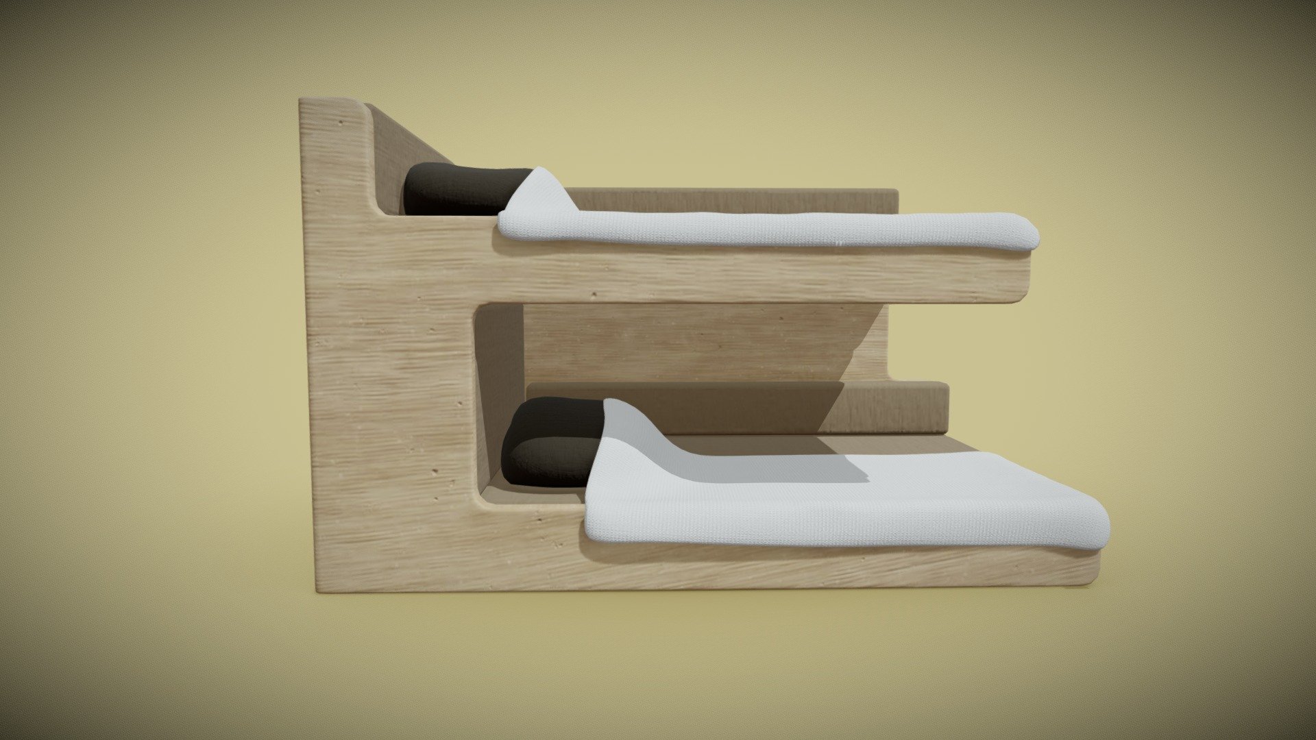 simple wooden bunk bed