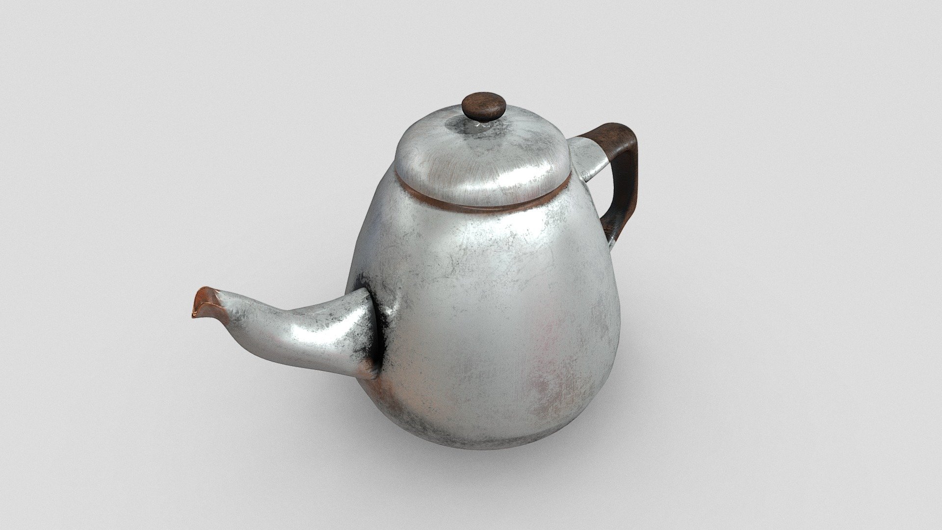 Teapot Weathered Metal Teapot Download Free 3D model by Marc Sawyer