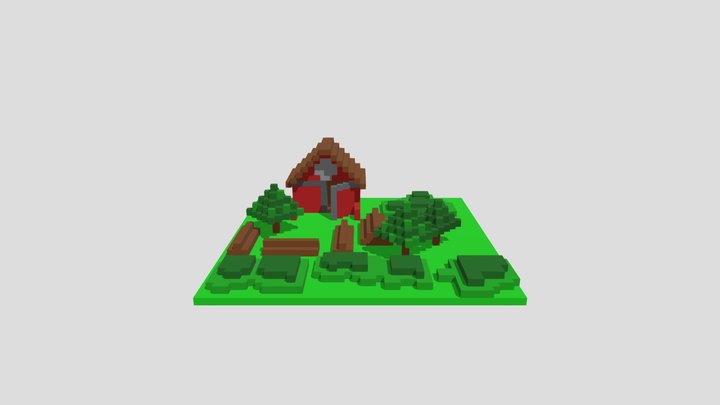 Wood Farm 3D Model