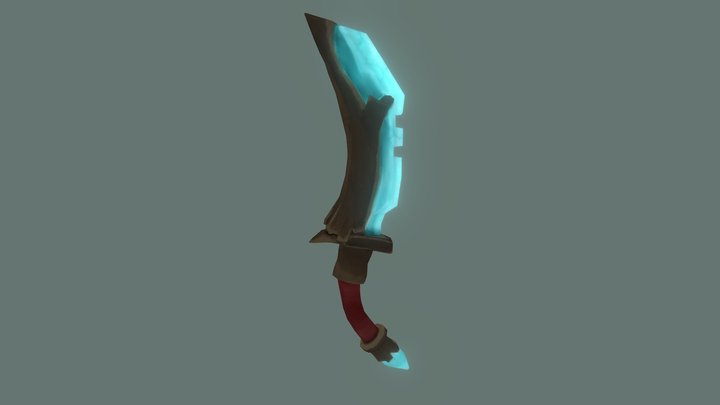 Hand painted dagger 3D Model