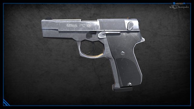 Walther P88 Gun 3D Model