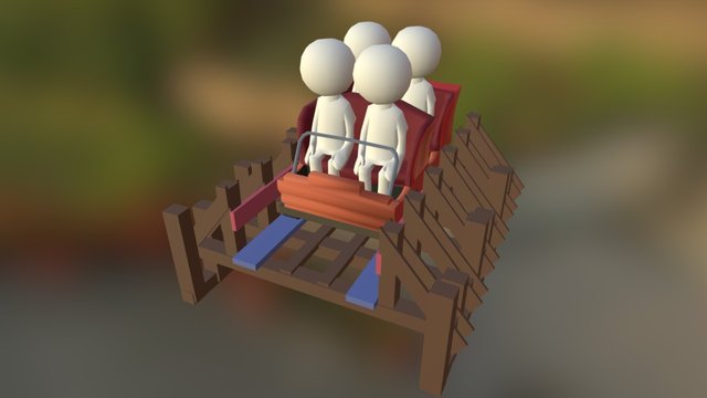 Side Friction Coaster 3D Model