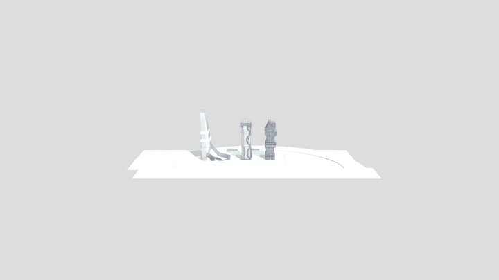 sci-fi-skyscrapers-3d-model 3D Model